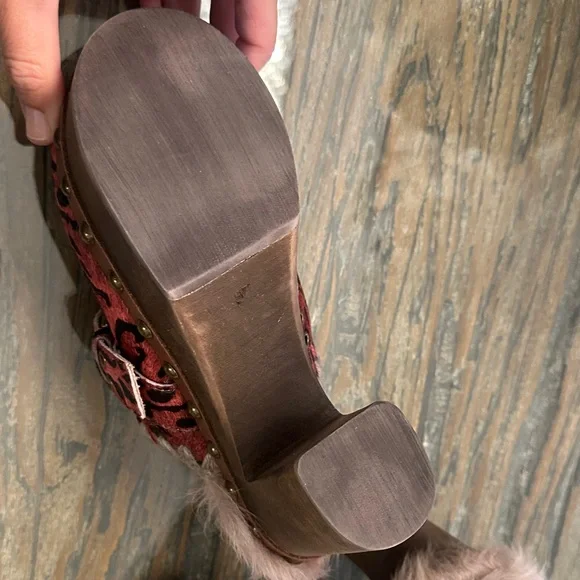 Mou Pink Leopard Print Women's heeled clogs - Picture 5 of 5